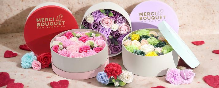 Wholesale Soap Flower Round Gift Boxes