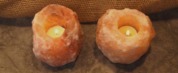 Quality Natural Salt Candle Holder