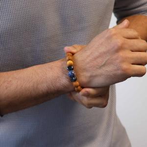 Ancient Wisdom Wholesale Cedarwood Chakra Bangles - Throat Chakra - Sodalite