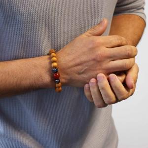 Ancient Wisdom Wholesale Cedarwood Chakra Bangles - Root Chakra - Red Jasper