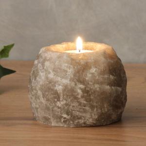 Grey Salt Candle Holder