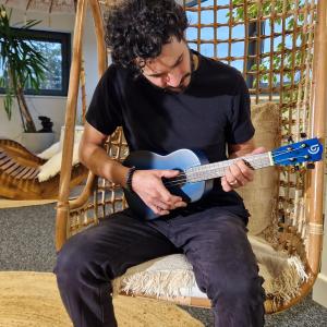 blue ukulele