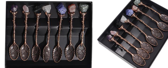Wholesale Ancient Witch Gemstone Spoon Sets