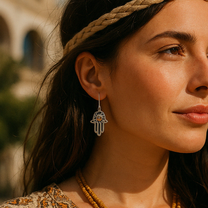 silver and gold earrings