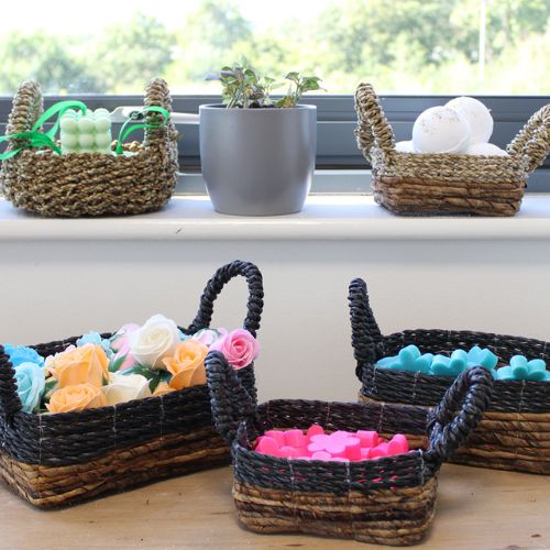 Banana Leaf & Seagrass Square Basket