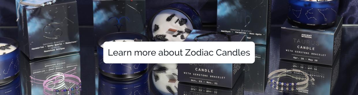 Wholesale Zodiac Crystal Candles with Gemstone Bracelet