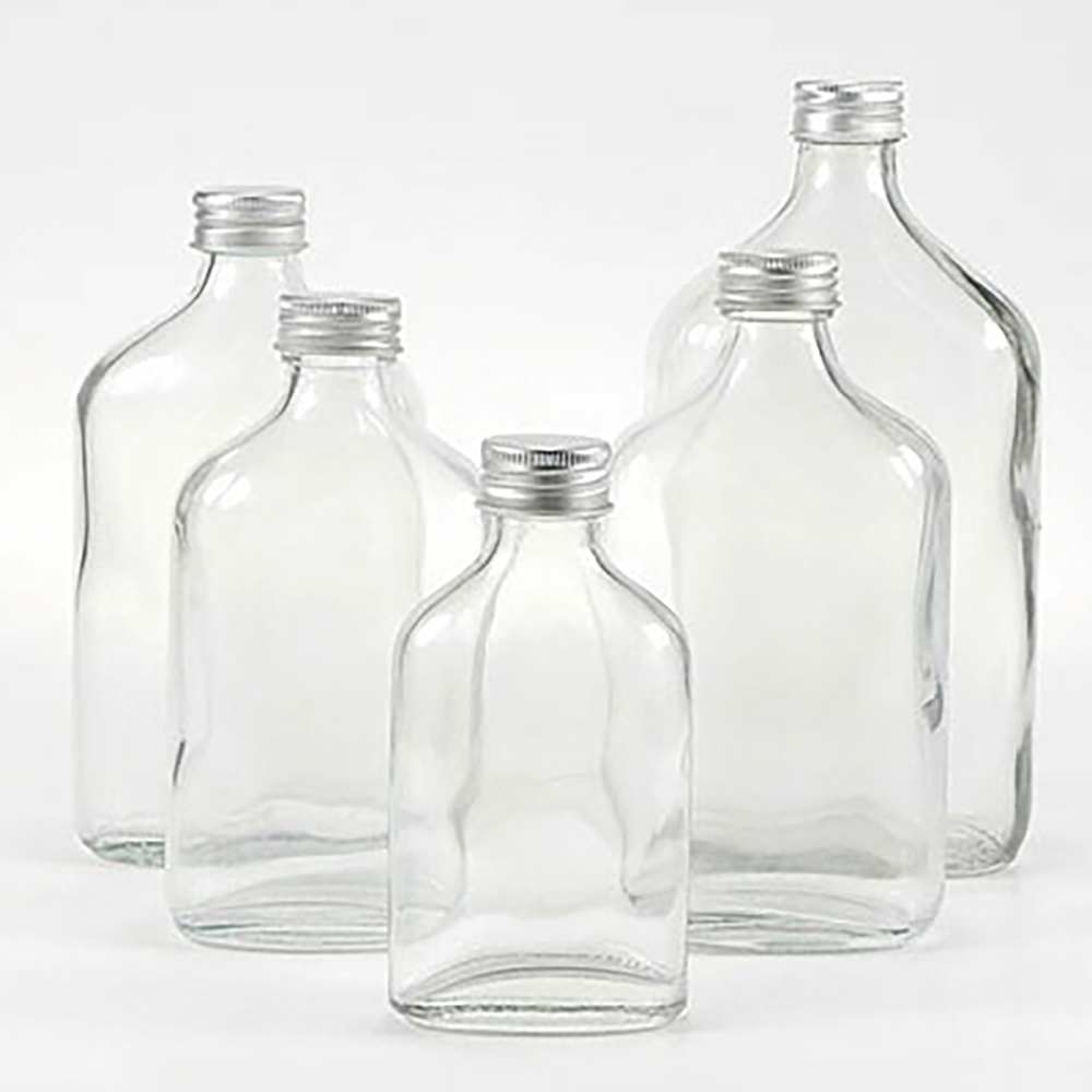 Wholesale Clear Glass Flask Bottle 