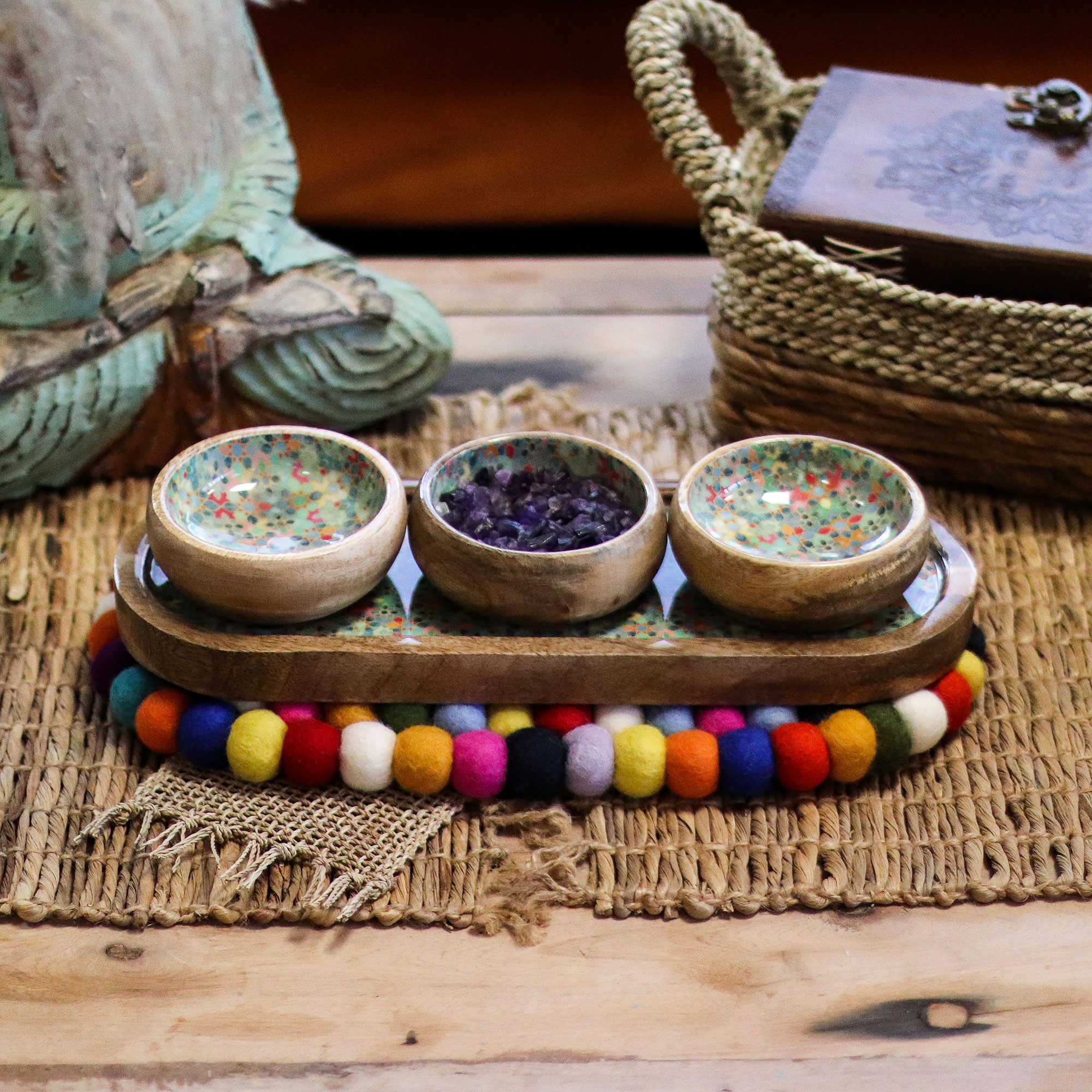 Wholesale Felt Placemats & Coasters – Handmade in Nepal