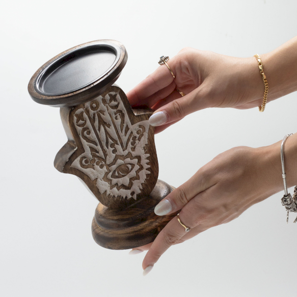 mango wood candle holders​