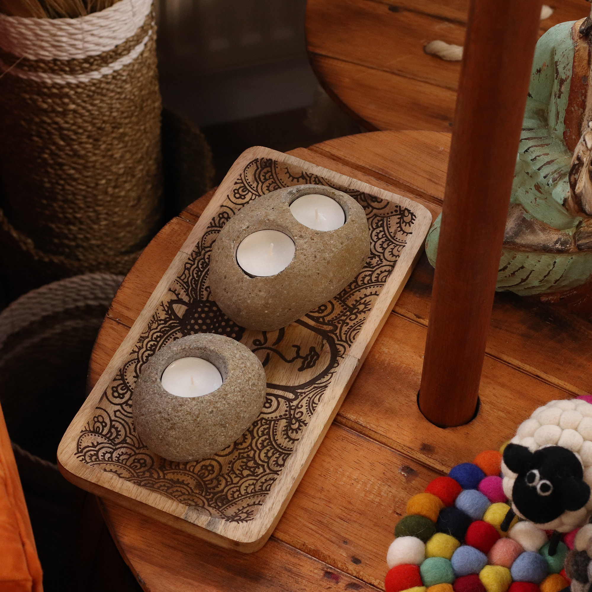 Riverside Stone Candle Holder