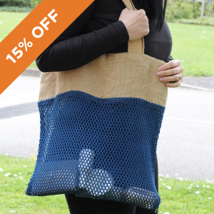 Pure Soft Jute and Cotton Mesh Bags