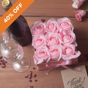 Soap Flower Bouquet Gift Box