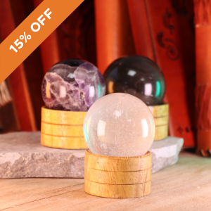 Gemstone Crystal Spheres with Stand