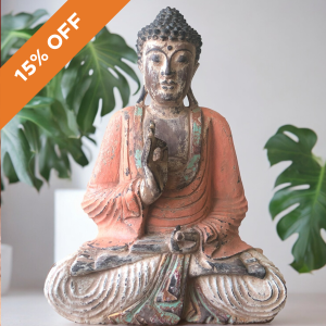 Vintage Hand Carved Buddha Statues