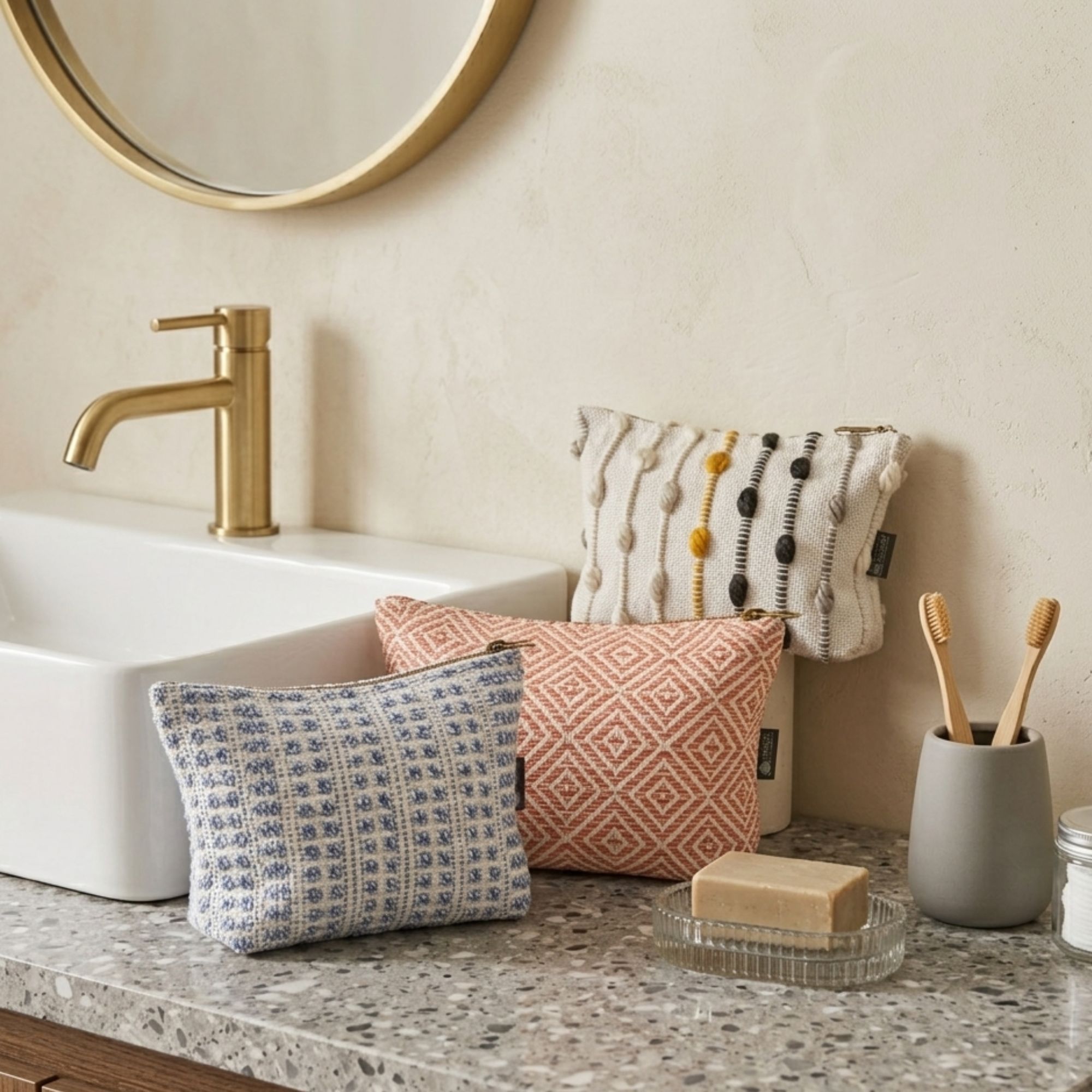 Nomad Sari Indian Jacquard Toiletry Bags