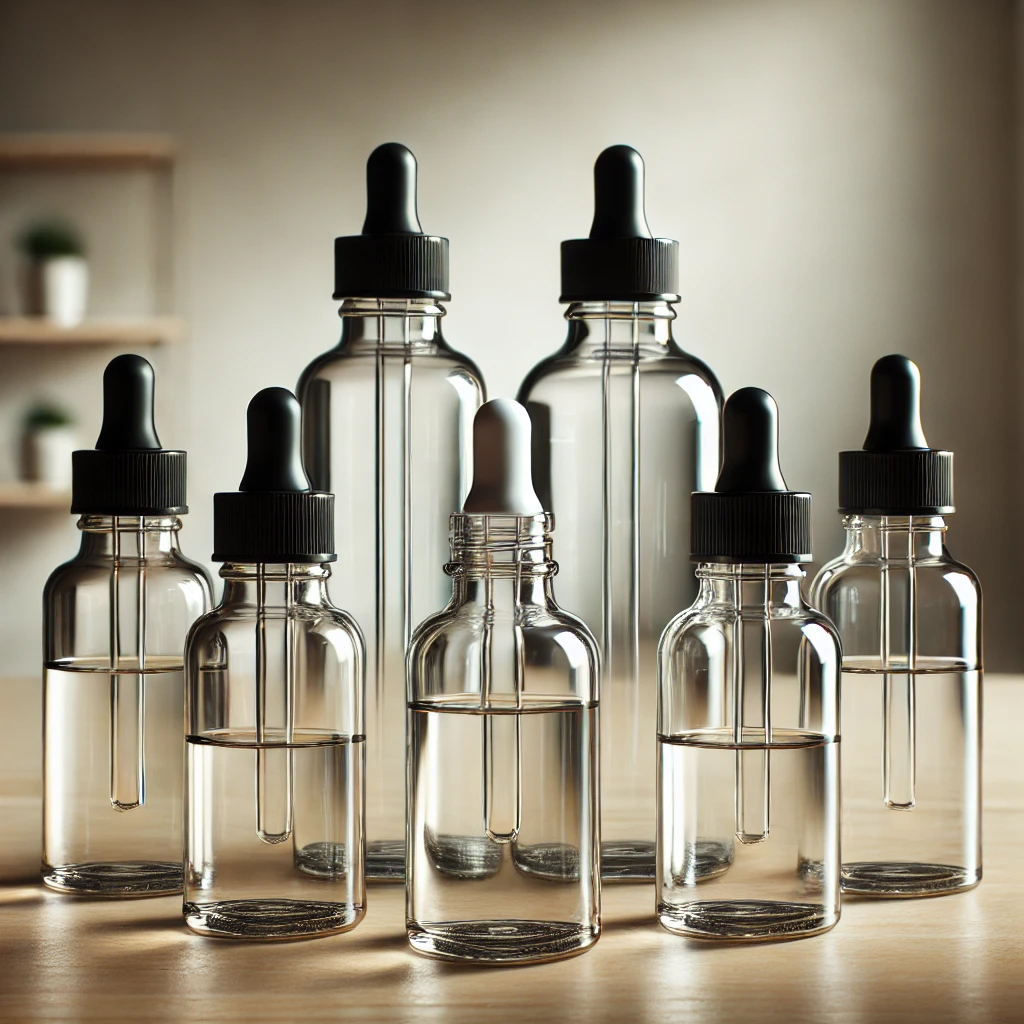 Clear Glass Dropper Bottles
