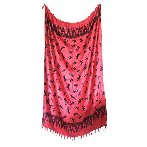 Wholesale Bali Gecko Sarongs - Pink - Ancient Wisdom Giftware Supplier