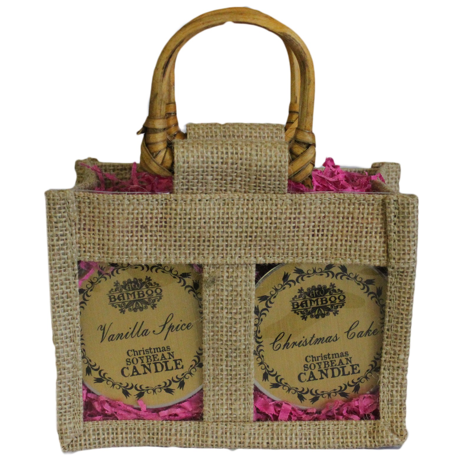 Two Jar Jute Gift Bag Natural Ancient Wisdom Wholesale Giftware