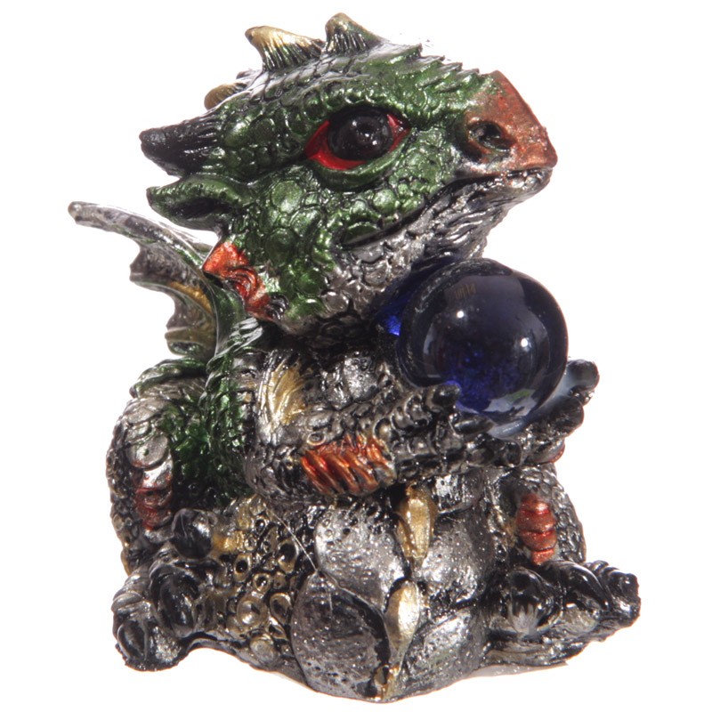 Wholesale Cute Baby Dragons with Crystal Ball Ancient Wisdom Giftware Supplier