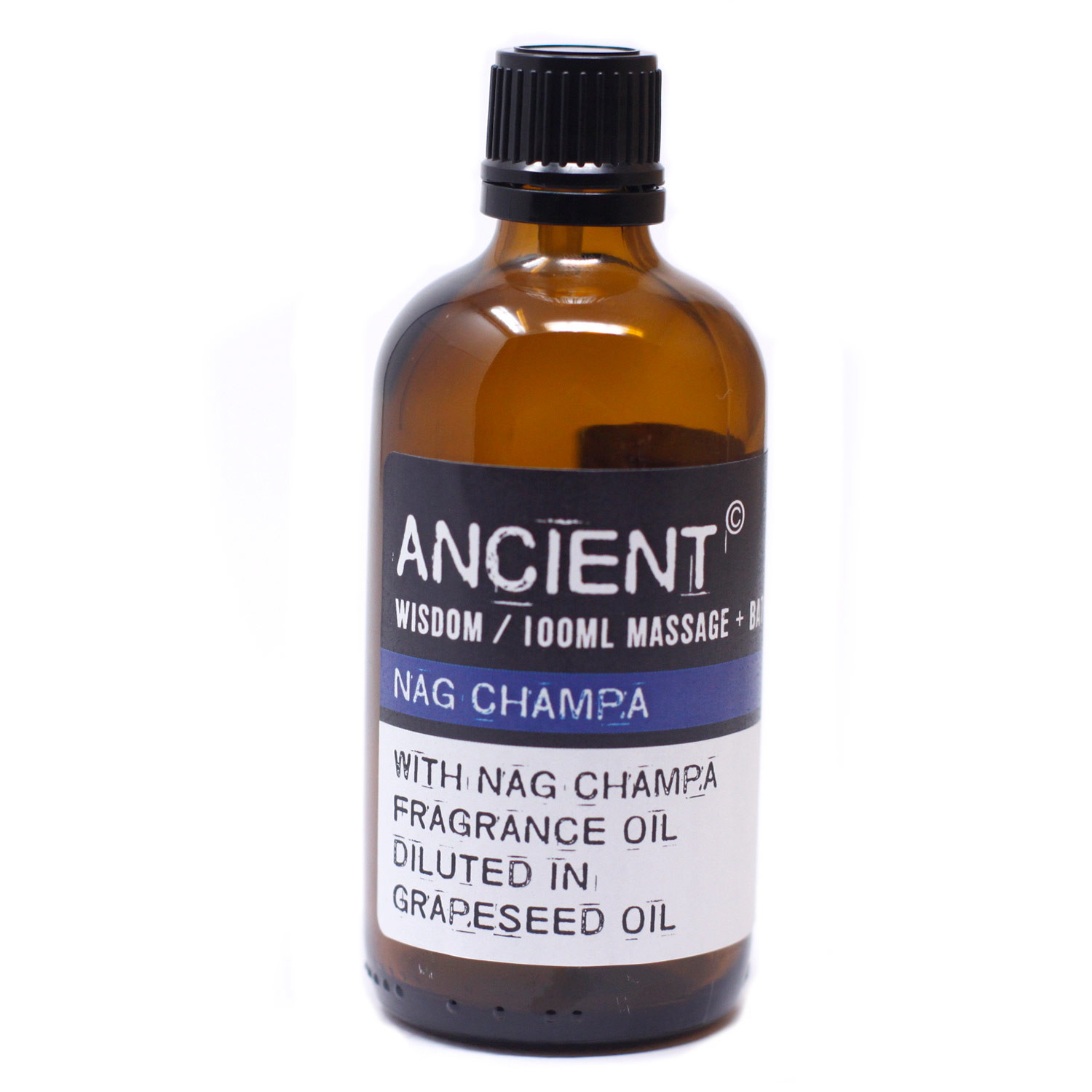 Nag Champa Massage Oil - 100ml - Ancient Wisdom - Wholesale Giftware