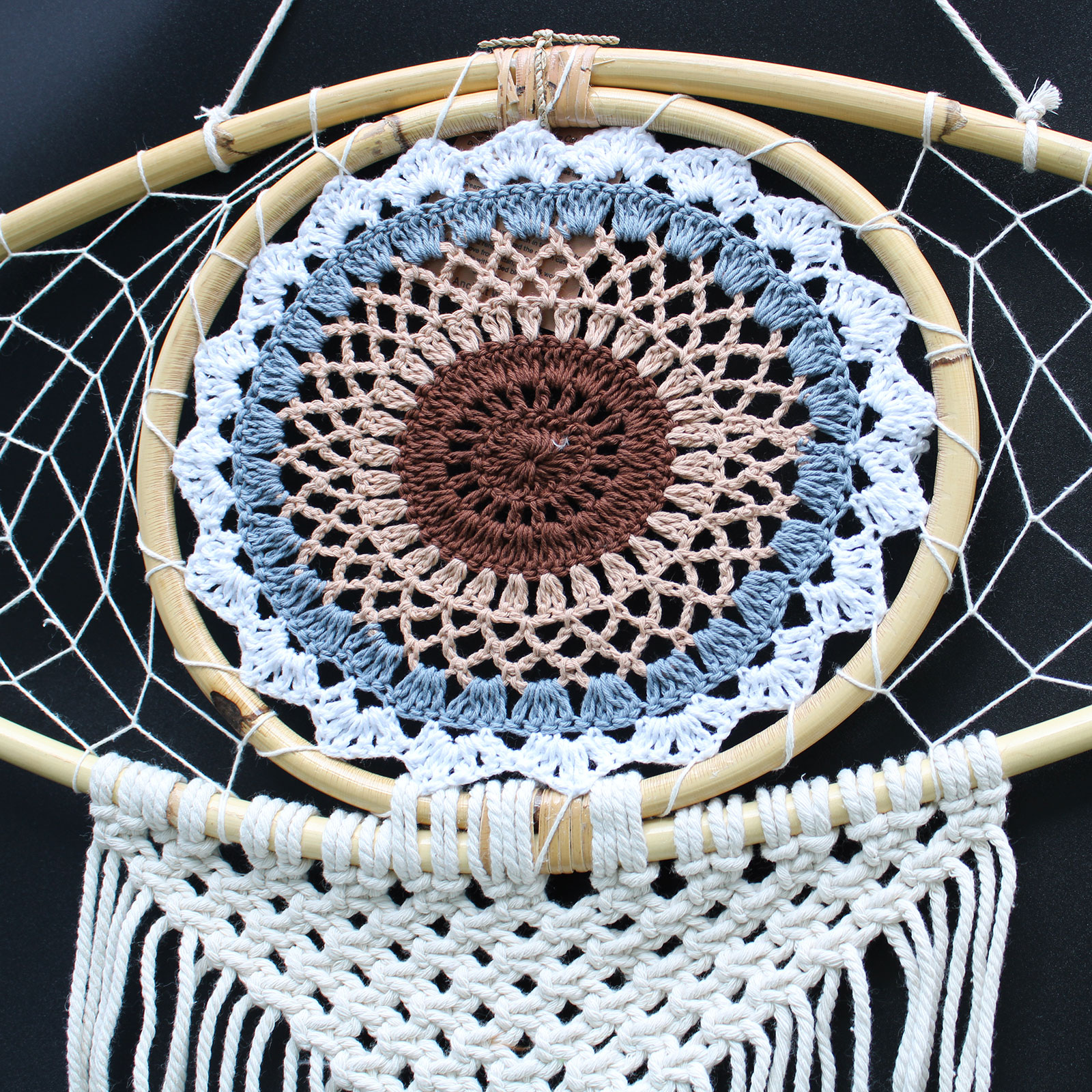 The Macrame Corridor Hand Knitted Evil Eye Dream Catcher Price in India -  Buy The Macrame Corridor Hand Knitted Evil Eye Dream Catcher online at