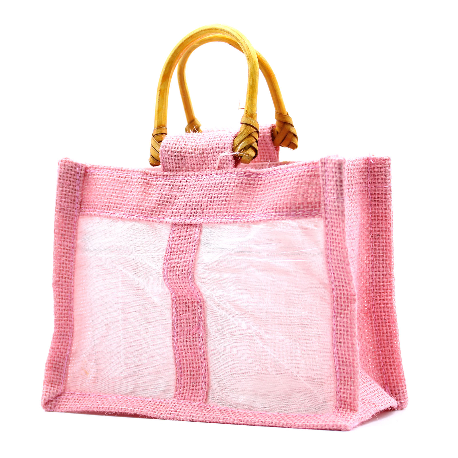Wholesale Pure Jute and Cotton Window Gift Bag - Two Jars Rose ...